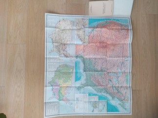 Map of the USA in Russian from 1966