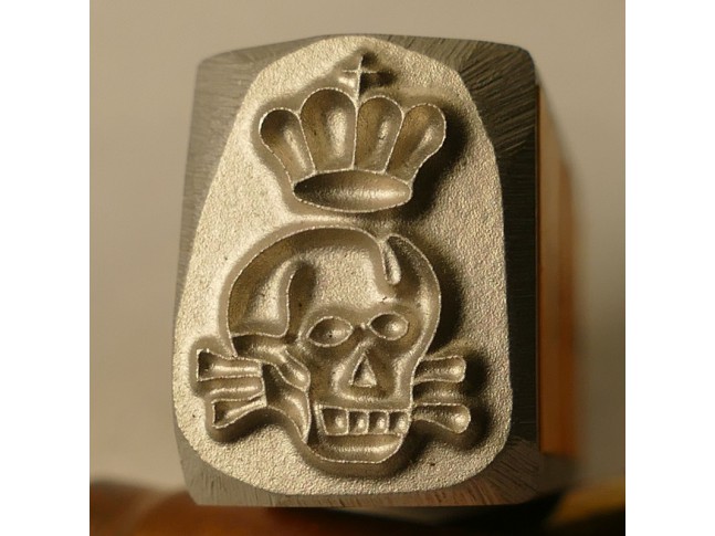 Stamp Skull with Crown