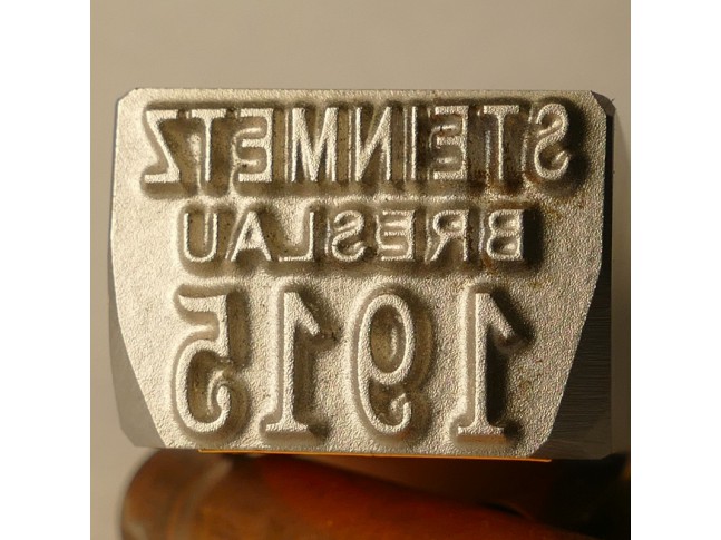 Schlagstempel STEINMETZ BRESLAU 1915