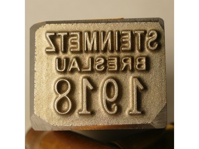 Schlagstempel STEINMETZ BRESLAU 1918