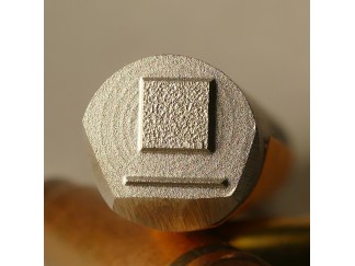 Stamp square above the dash/line