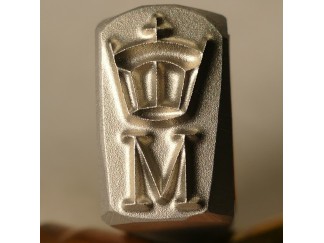 Stamp Letter M under crown