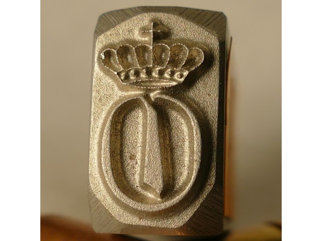 Stamp Letter O under crown