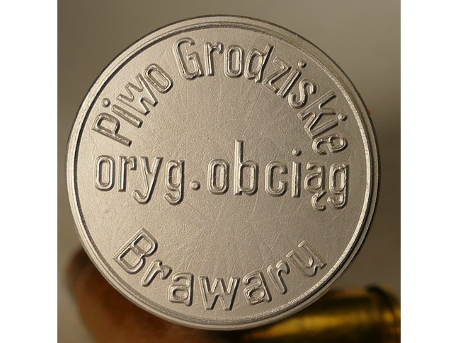 Stempel Piwo Grodziskie Brawaru oryg. obciąg